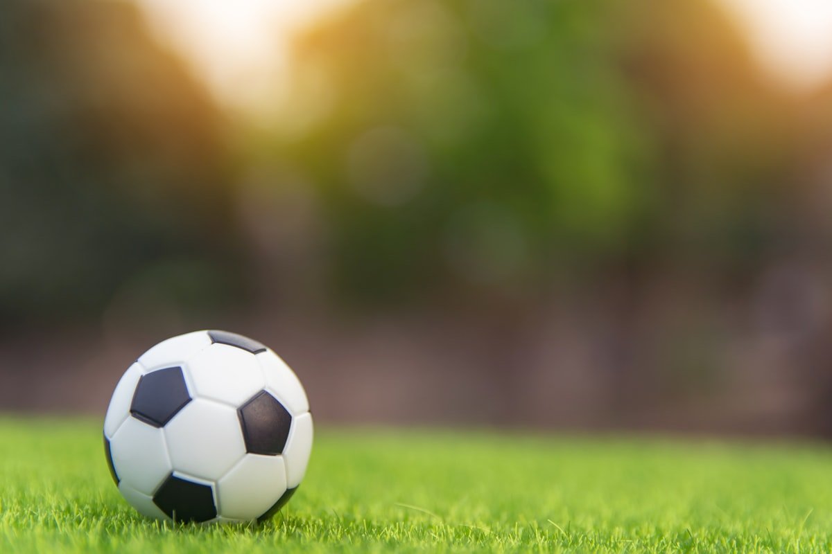 Soccer ball on a grass field